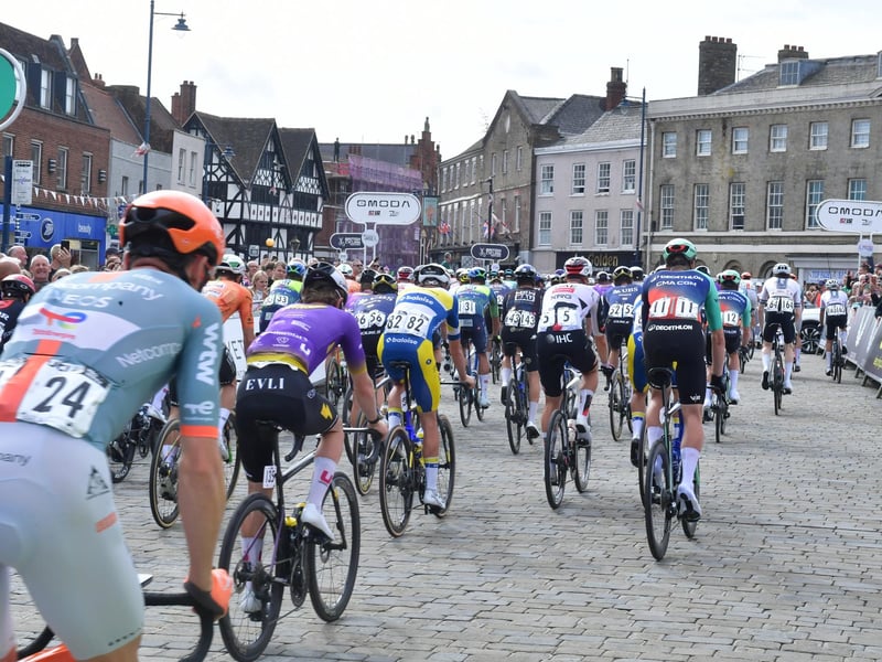 The riders make their way towards John Adams Way and, ultimately, Skegness.