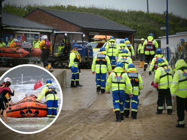 The multi-agency training operation took place along the Lincolnshire Coast