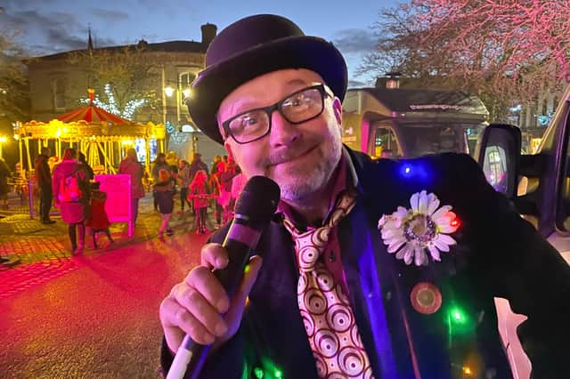 Master of Ceremonies Bruce Knight at Horncastle's Festive Fabuloso.