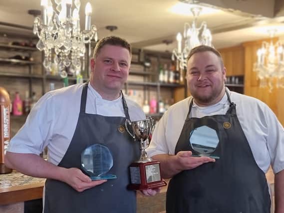 Head Chef of The Admiral Rodney, Lee Hall with sous chef Sean Chamberlain.
