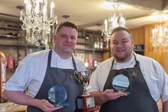 Head Chef of The Admiral Rodney, Lee Hall with sous chef Sean Chamberlain.