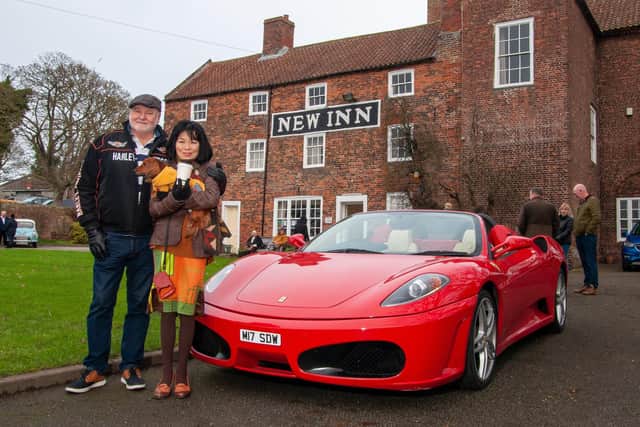 Steve Ward and Miho Isoyama with their Ferrari F430.