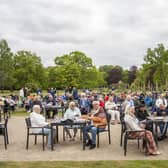 Crowds at the Petwood Hotel VE Day event. Photo: HOLLY PARKINSON