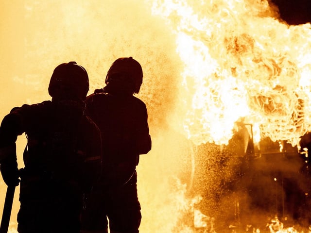 RAF Coningsby Firefighters in action. Photo: Sgt Nicholas Egan RAF