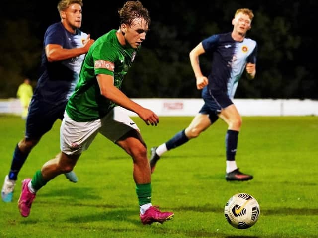 Josh Parker - struck the crossbar on a lively debut for Louth.