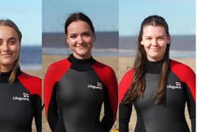 RNLI lifeguards Lois Kemp, 25, Katie Roscoe, 21 and Effie Kennedy, 16 gave the child oxygen
