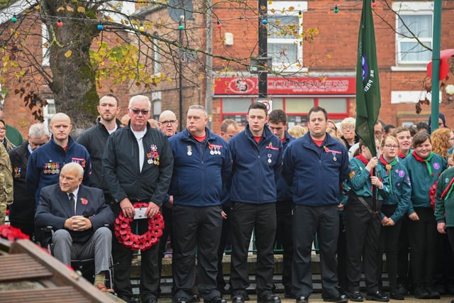 Community members, cadets and veterans pay their respects in Kirton.