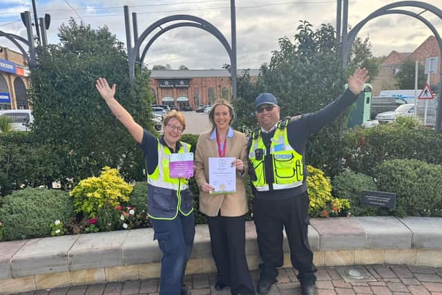 Centre Manager, Melissa Clement, middle, with Danny Gains and Susan Parr from the centre team