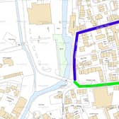 The road closure in Horncastle.