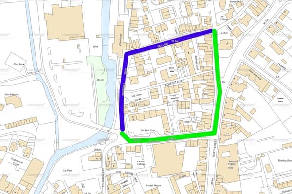 The road closure in Horncastle.