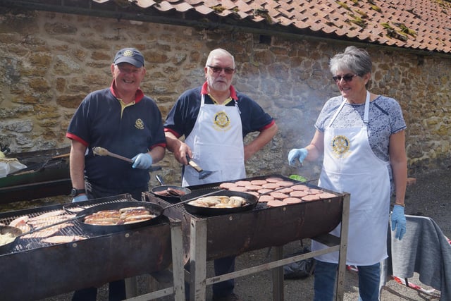 Market Rasen Rotarians fired up the barbecue and were kept busy throughout