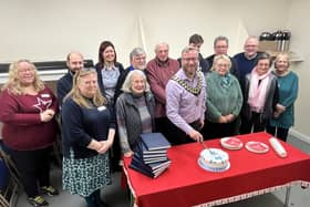 Horncastle Town Councillors celebrating the council's 50th anniversary.