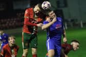 Adam Millson puts Louth ahead on Saturday.