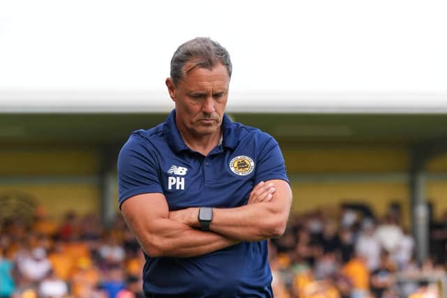 Boston United manager Paul Hurst. Photo by Alex Mather Photography.