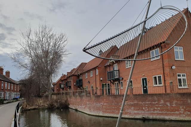 The Cut and The Sail sculpture. (File photo)