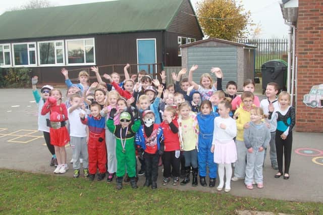 Youngsters at Hogsthorpe Primary School are pictured in non uniform 10 years ago at part of that year’s Children in Need appeal.