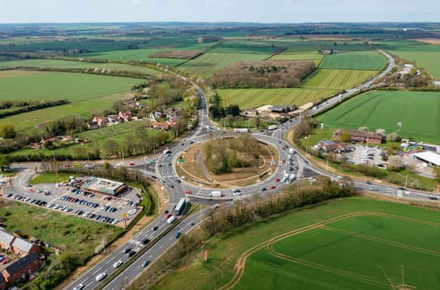 Some extra overnight resurfacing work is needed to bring Holdingham Roundabout up to standard. Photo: LCC