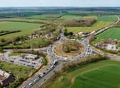 Some extra overnight resurfacing work is needed to bring Holdingham Roundabout up to standard. Photo: LCC