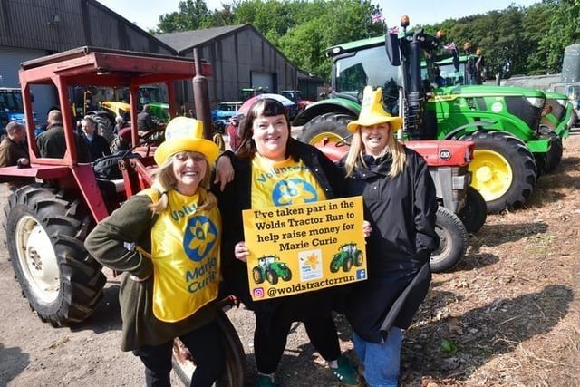 Patty Lyons, Megan Hammon who organses the tractor run with her dad, Helen Martin.