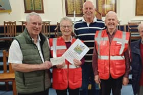 Hazel and Martin Barnard collected a donation of £150 from Market Rasen Freemasons Image: Dianne Tuckett