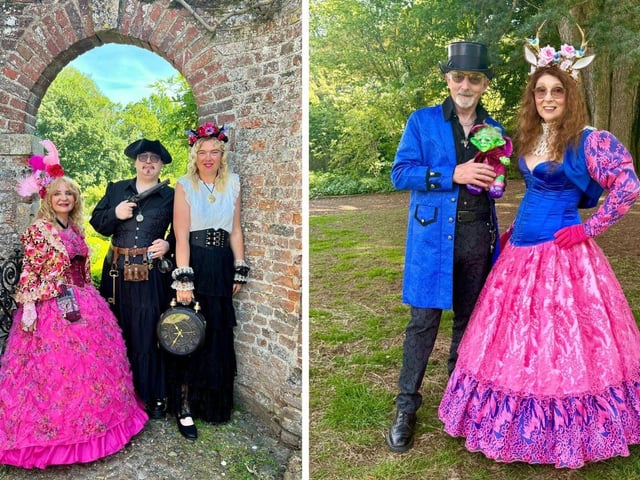 The Steampunks and Roses event at Gunby Hall.