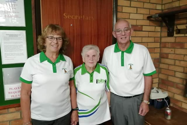 the winning Central rink, lead Anthea Hall, pin Marion Epton and skip Fred Epton