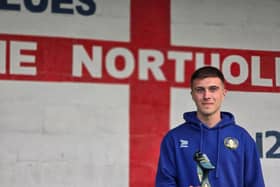 Jordan Helliwell with his Directors' Player of the Season Award
