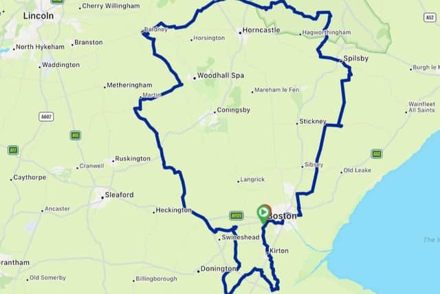 Mr Elwood has aptly chosen a tree-shaped route to cycle around Lincolnshire for his challenge.