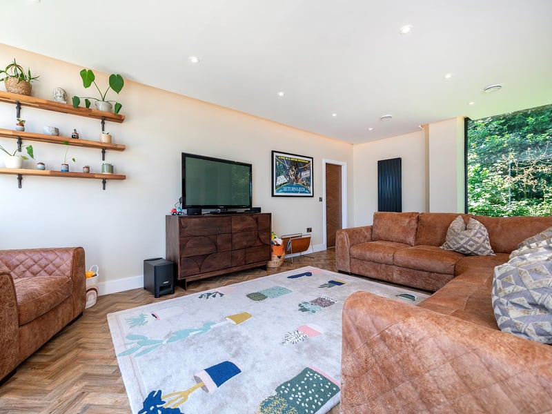 The living room area.