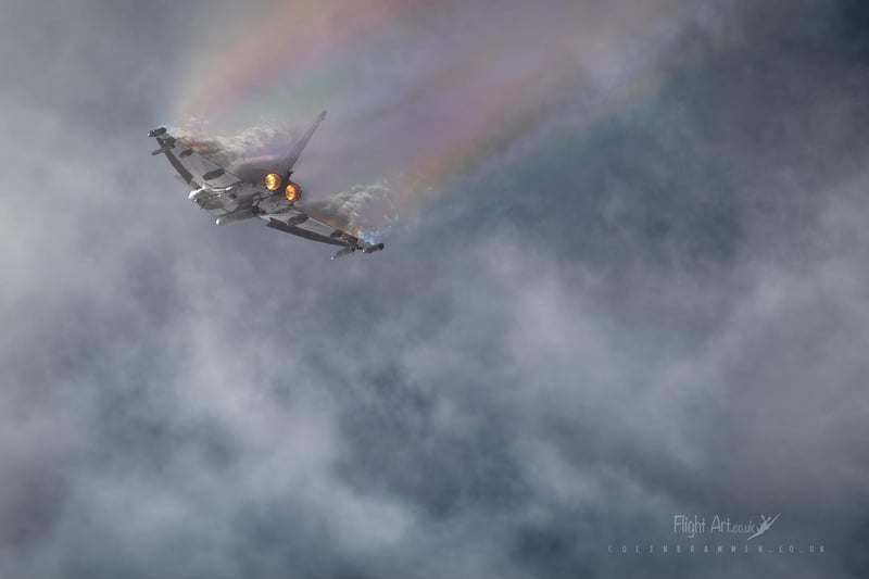 Another beautiful shot of the Typhoon's rainbow contrails by Colin Brammer