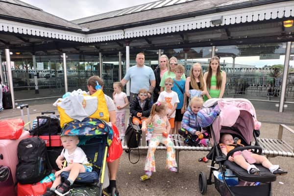 The Harrison family from Manchester stranded in Skegness.