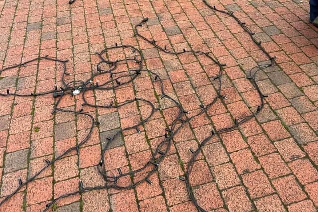 It is believed thieves were attempting to steal the Christmas tree lights in Wainfleet.