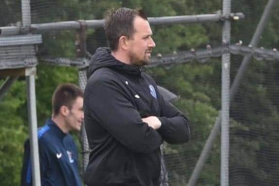 Louth Town manager Carl Martin - proud of his side's efforts at the table-toppers.