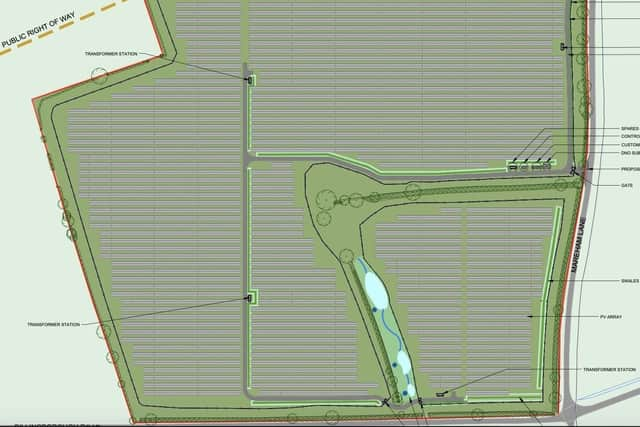 Plans for the solar farm near Folkingham.