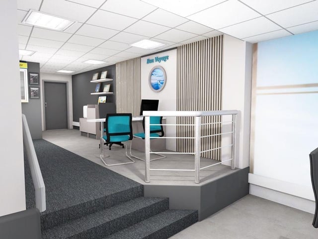 The space is bright and inviting.