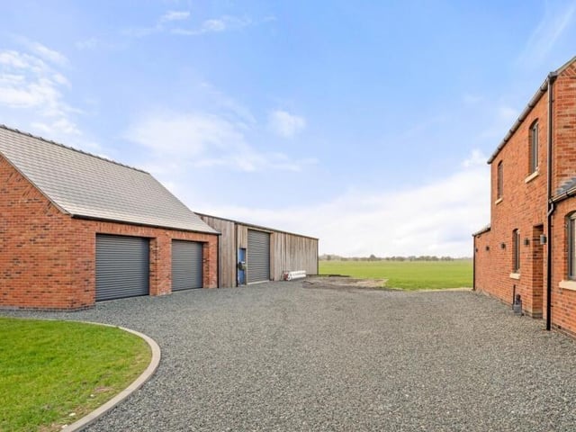 The double garage and workshop.