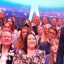 Katie and her family in the audience as Ant McPartlin makes the announcement about the holiday.