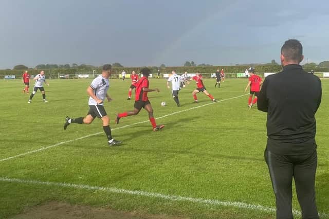 Action from Louth's big win over Ollerton Town.