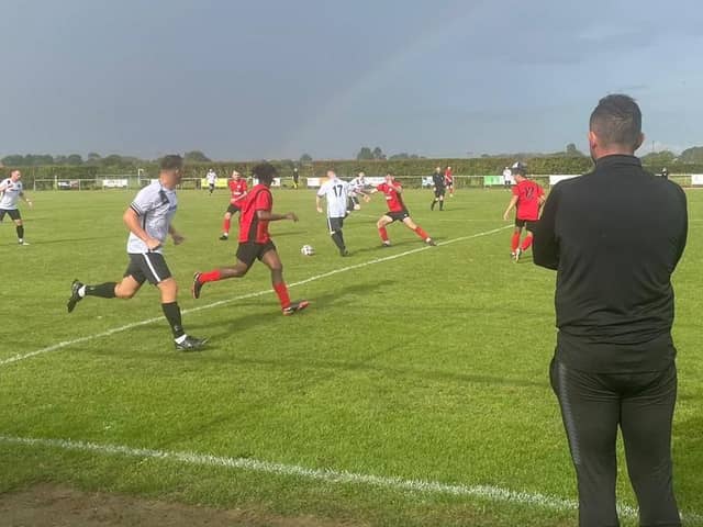 Action from Louth's big win over Ollerton Town.