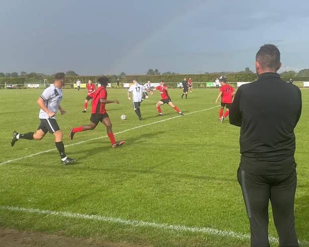 Action from Louth's big win over Ollerton Town.