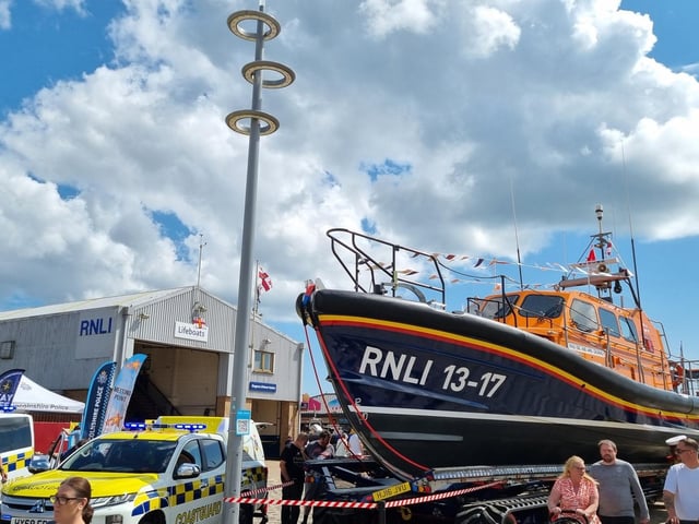Emergency services jpined the RNLI to support the Flag Day.