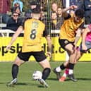 Boston United are closing in on safety after the win at Leamington. Pic by Sally Ellis.