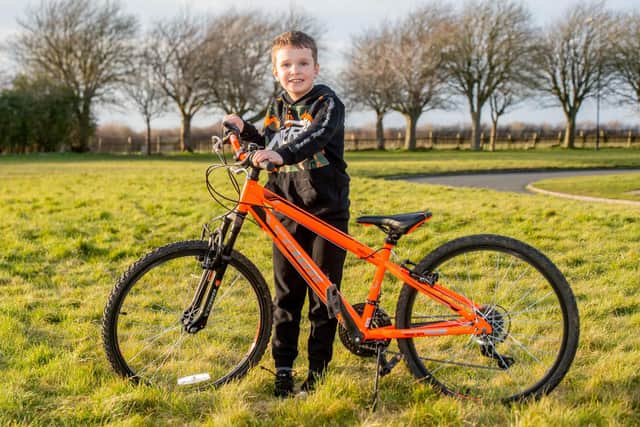 Callum Knights is taking part in a sponsored bike ride for Olivia.