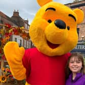 Hollie got to meet Winnie The Pooh at Gainsborough's WordFest