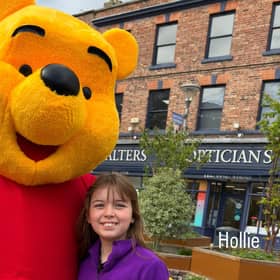 Hollie got to meet Winnie The Pooh at Gainsborough's WordFest