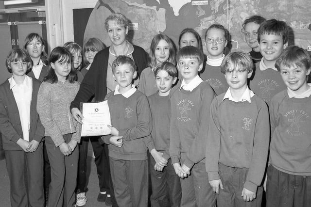 Sibsey Free School celebrating a 100 per cent pass rate in a St John Ambulance first aid course. Pictured with pupils is Stickney practice nurse Helen Edwards (left) and course tutor Lynne Hoeft.
