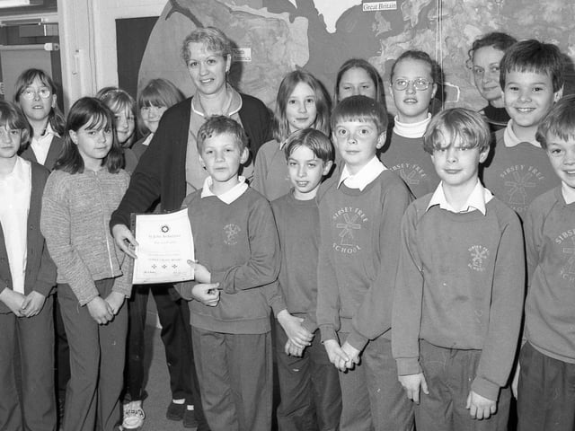 Sibsey Free School celebrating a 100 per cent pass rate in a St John Ambulance first aid course. Pictured with pupils is Stickney practice nurse Helen Edwards (left) and course tutor Lynne Hoeft.