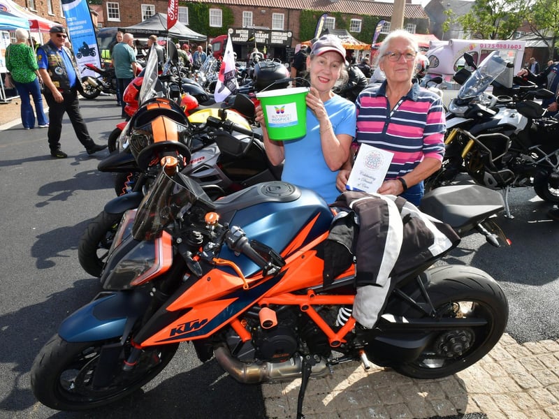 Seone Harding and Sarah Scupholm of Butterfly Hospice, one of the charity's supported by Wainfleet Bike Meet.