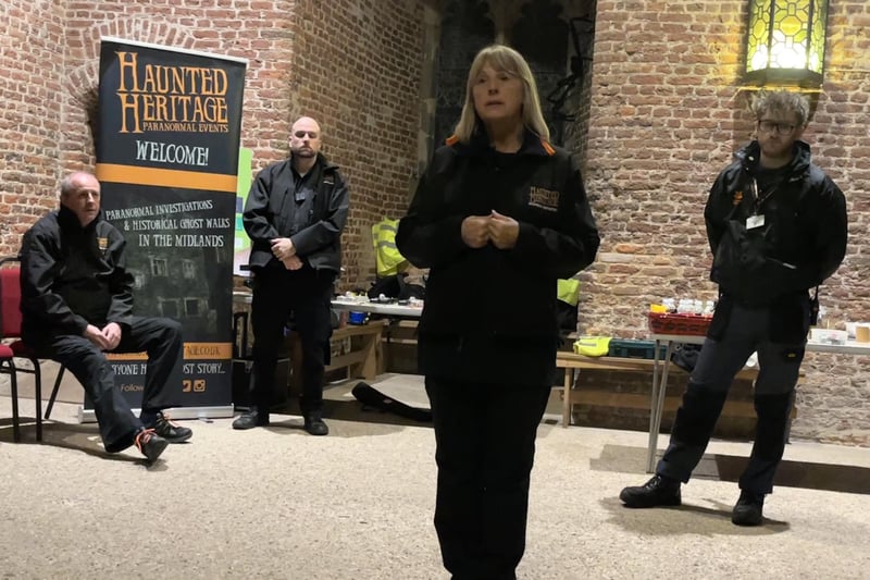 From left: Andy, Will, and Gill from Haunted Heritage with Rupert of the National Trust.