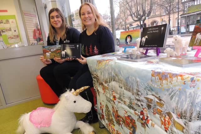 Sleaford Library manager Charlotte Harris (left) with author Abbirose Adey.